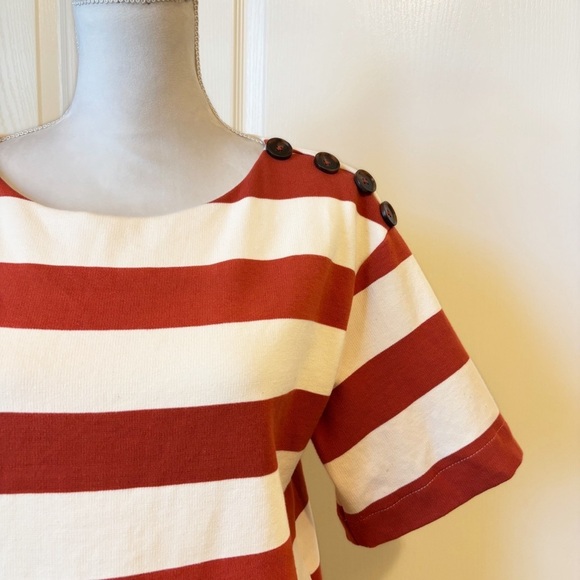 Anthropologie Sunday in Brooklyn Structured Boxy Tee Top Striped Medium - Picture 5 of 14
